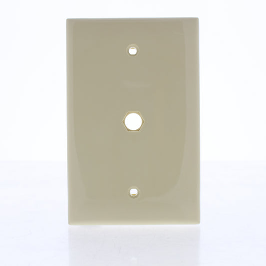 Leviton 40539-HMI Ivory Midway Video 1-Gang Jack Hexagonal Opening Wallplate