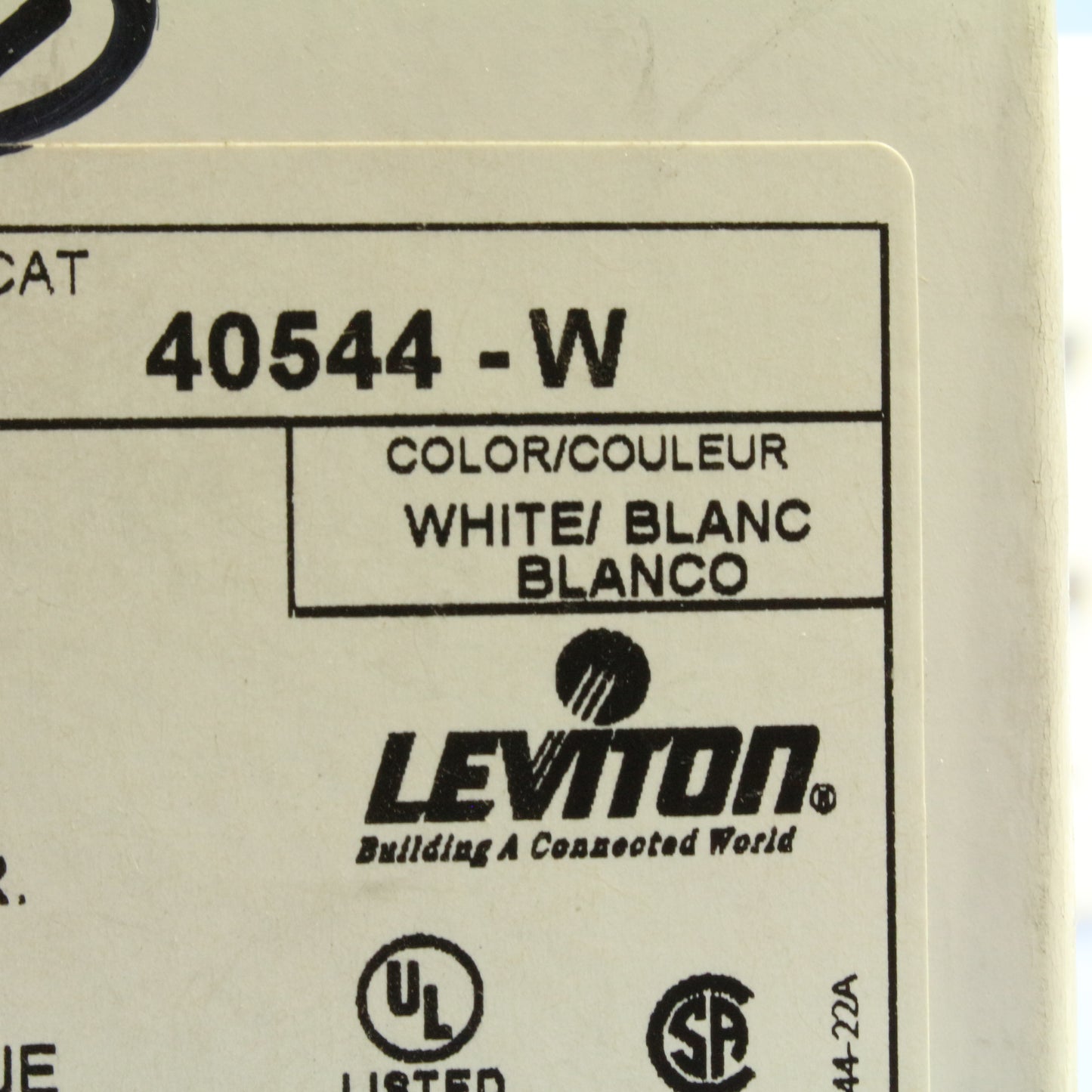 Leviton 40544-W White 4-Wire Telephone Jacks Duplex Midway Wallplates 10-pack