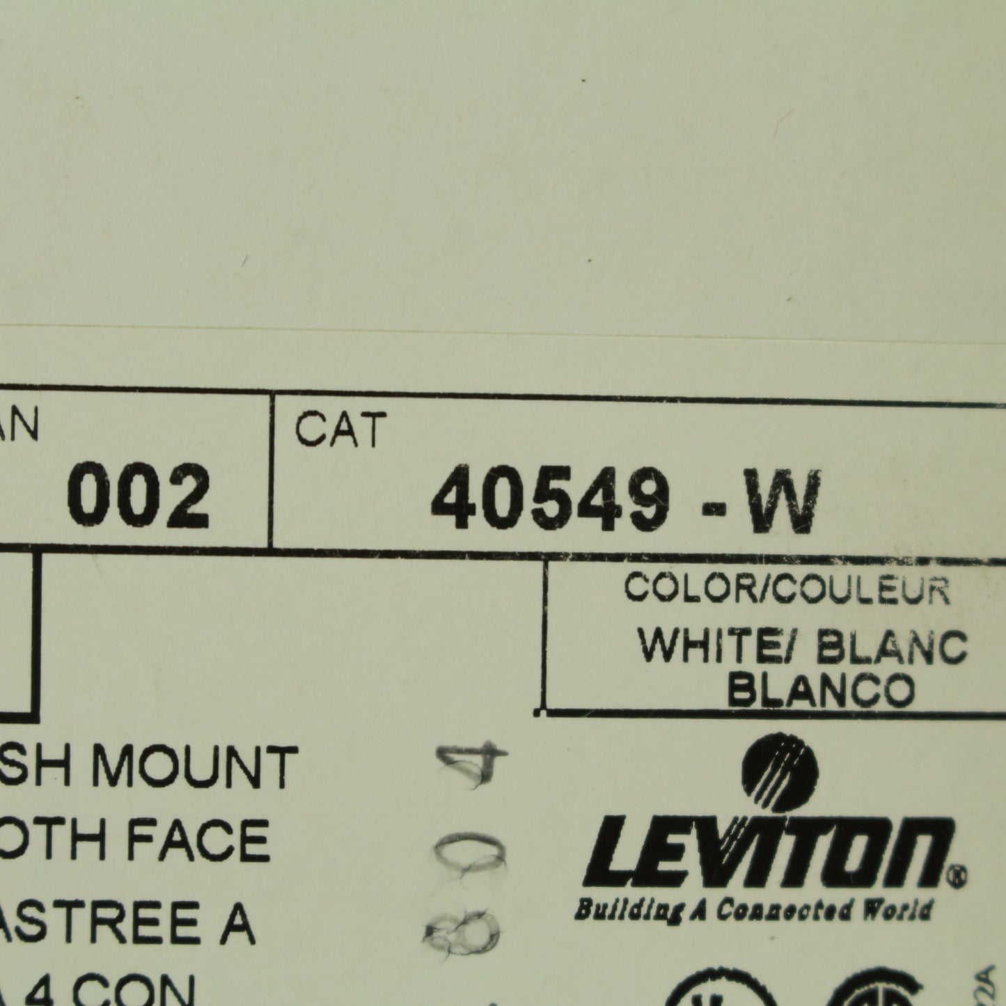 10 Leviton White Large Phone Jack Telephone Wallplates 6-Position 4-Wire 40549-W