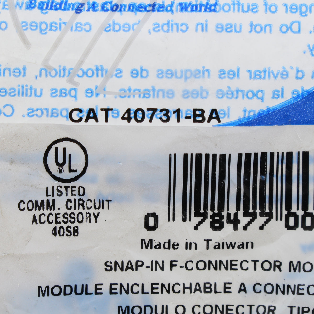 Leviton Almond Quickport Nickel F-Type Coaxial Cable Connector Jack 40731-BA
