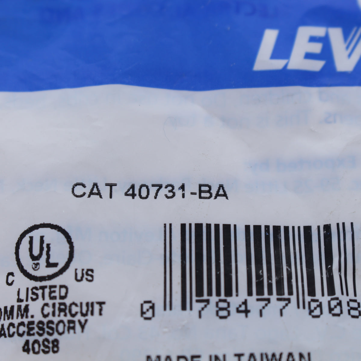 Leviton Almond Quickport F-Type Coax Cable Connector Jack 40731-BA Blue Center