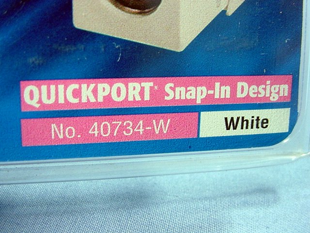 Leviton White QuickPort 4-Pin S-Video Jack 110 Termination Cat 5 5e 6 40734-W
