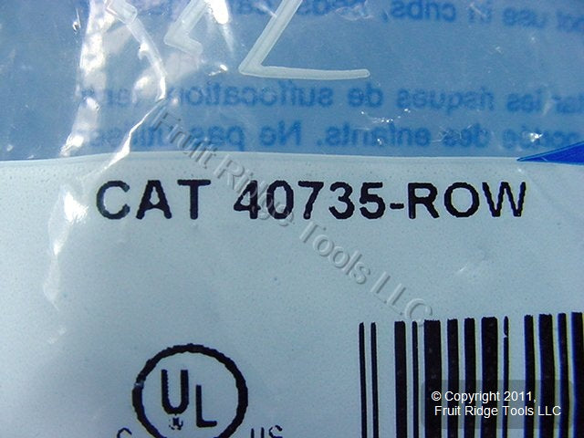 Leviton Quickport White RCA Stereo Audio Gold Jack Orange Stripe 40735-ROW