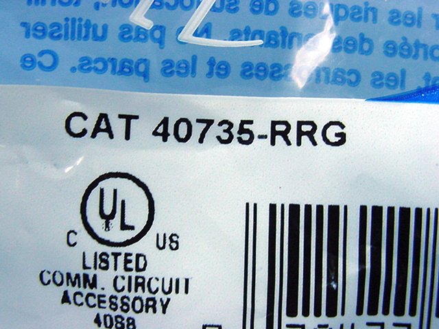 Leviton Quickport Gray RCA Stereo Audio Jack Red Stripe Barrel Cat 6 40735-RRG