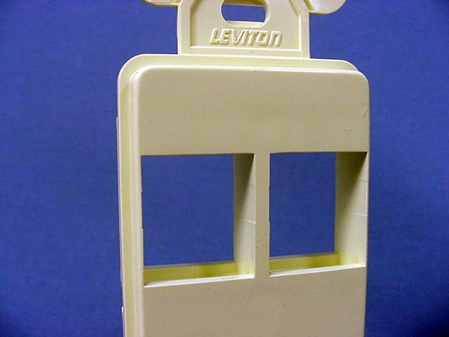 Leviton Almond 4-Port Quickport Decora Insert Platform Brass Bushings 40754-BA
