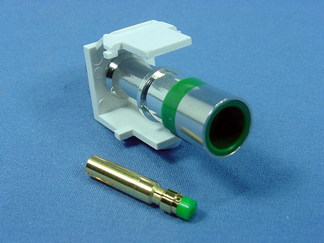 Leviton Quickport White Compression RCA Coax Connector Yellow Center 40782-RYW