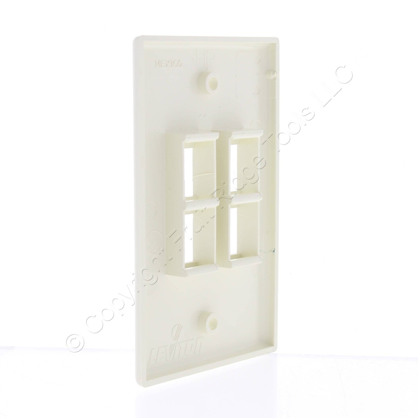 Leviton 40804-0BA Almond 1-Gang 4-Port Unbreakable Nylon Wallplate Covers