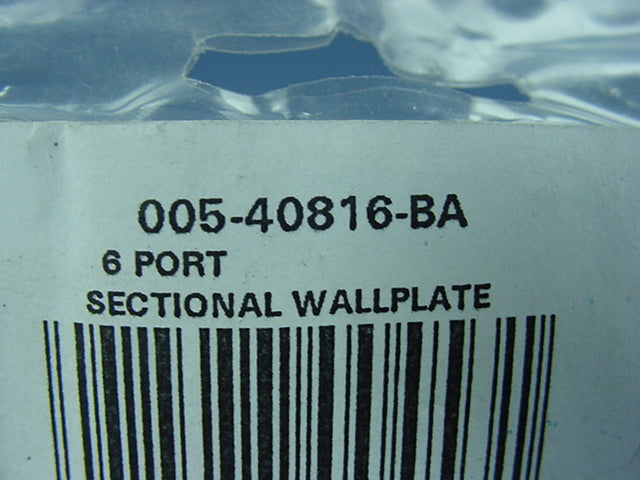 Leviton 40816-BA Almond 1-Gang Quickport 6-Port Sectional Nylon Wallplate Cover