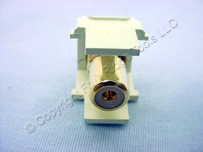 Leviton Quickport Gold RCA Jack Red/Almond 40830-BAR