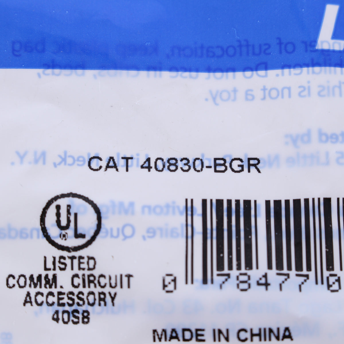 Leviton 40830-BGR Gray Quickport RCA Video Gold Jack w/ Red Stripe