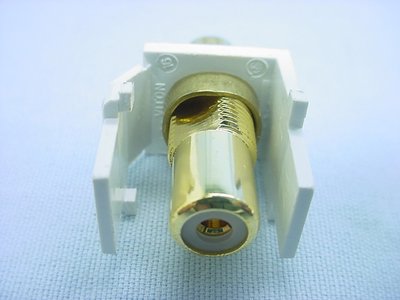Leviton Quickport RCA Jack Black/White 40830-BWE