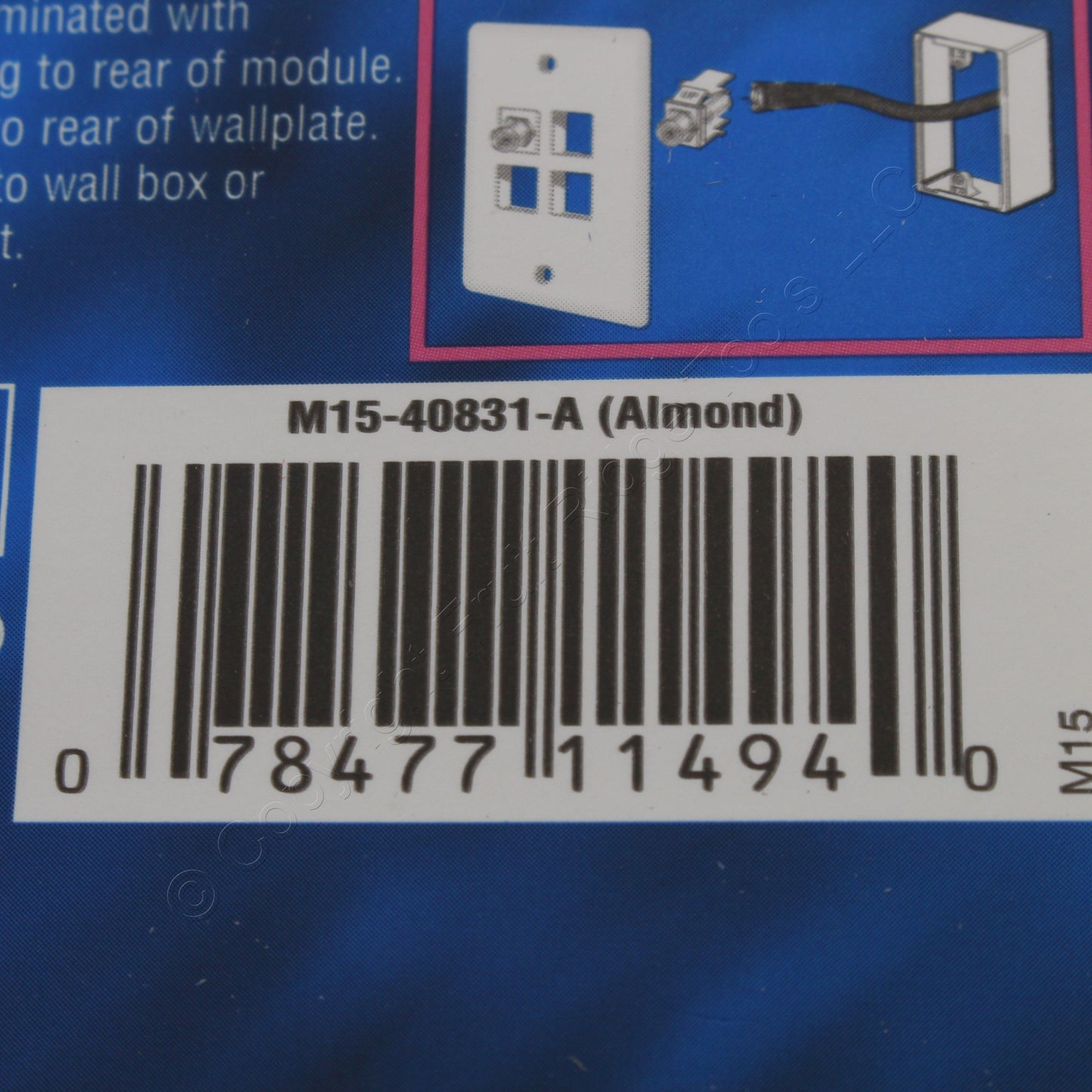 10pk Leviton Almond Blue Center Quickport Gold Coax Cable Connector Jack 40831-A