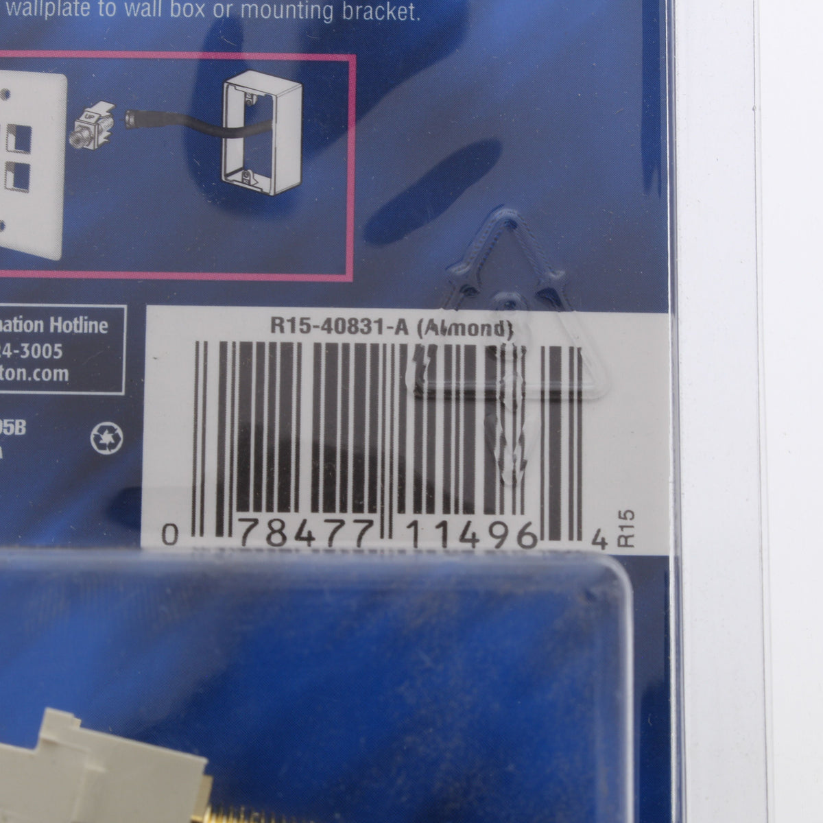 10 Leviton Almond Blue Center Quickport Gold Coaxial Cable Connector Jacks 40831
