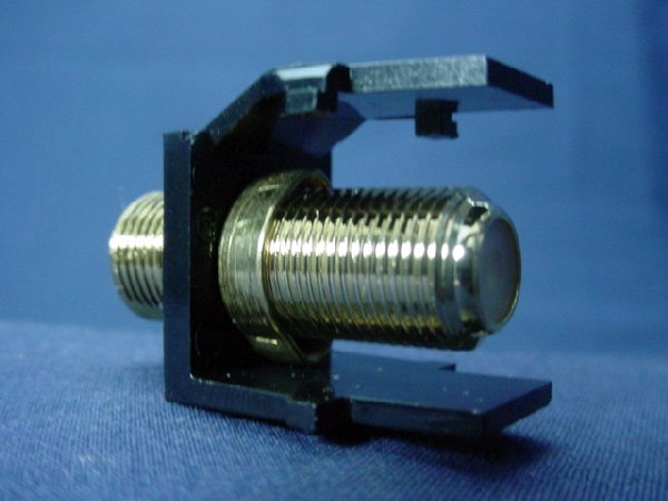 Leviton Black Quickport Gold F-Type Coaxial Cable Connector Jack Coax 40831-BE