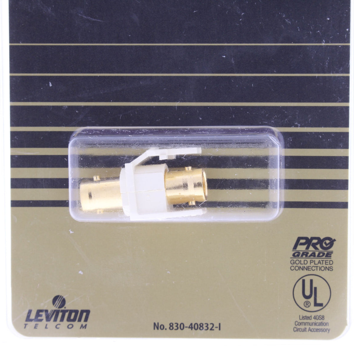 Leviton 40832-I Ivory BNC Quickport Jack Snap-In Bulkhead Module Insert