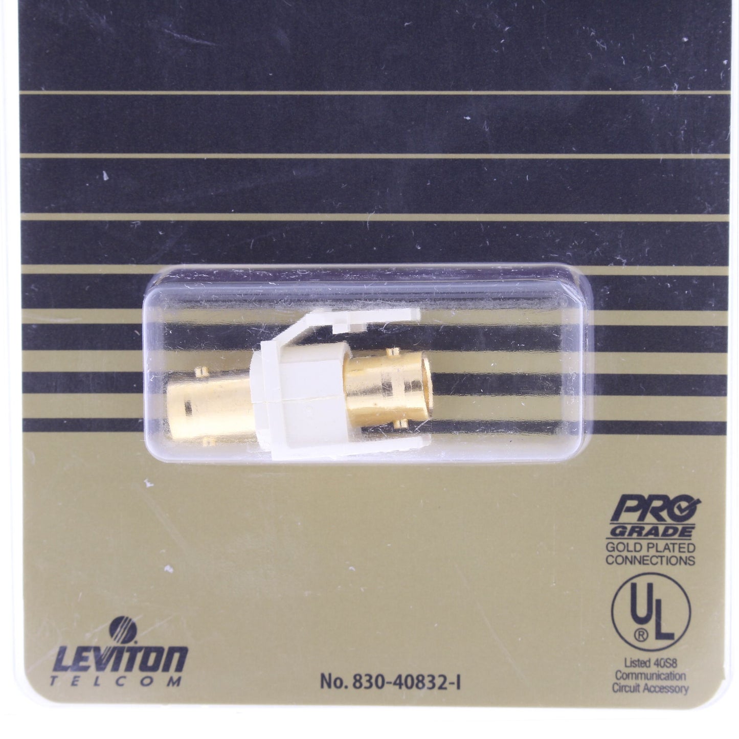 Leviton 40832-I Ivory BNC Quickport Jack Snap-In Bulkhead Module Insert
