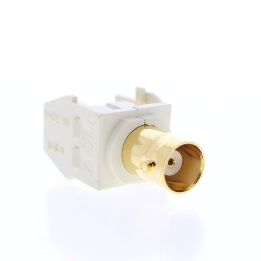 Leviton 40832-I Ivory BNC Quickport Jack Snap-In Bulkhead Module Insert
