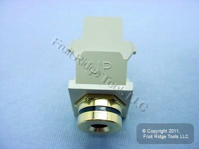 Leviton Black/Ivory Quickport Gold Banana Jack 40837-BIE