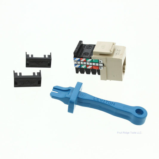 Leviton Ivory Quickport Jack Cat 5 8-Wire Modular Connector 40838-I