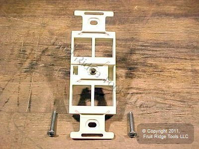 Leviton 40898-ABR Almond 1-Gang 4-Port Quickport Wallplate Cover Faceplate 18pcs