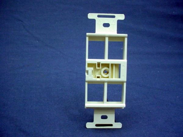 Leviton Quickport Snap-In 4-Port Wallplate Insert Duplex 106 Almond 40898-ABR