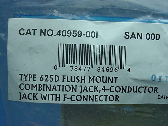 Leviton 40959-I Ivory 1-Gang Phone Jack Coaxial Nylon Standard Wallplate Cover