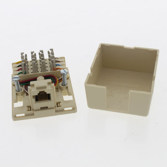 Leviton 41018-PAC Type 625A3 Keyed Quick Jack 6-Position 6-Conduct Surface Mount