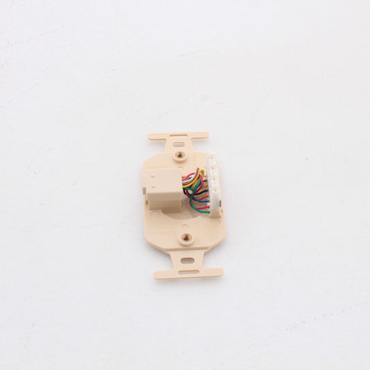Leviton Ivory Wallplate 110-Type Telephone 8-Wire T568B Cat 3 WECO 41058-IDA