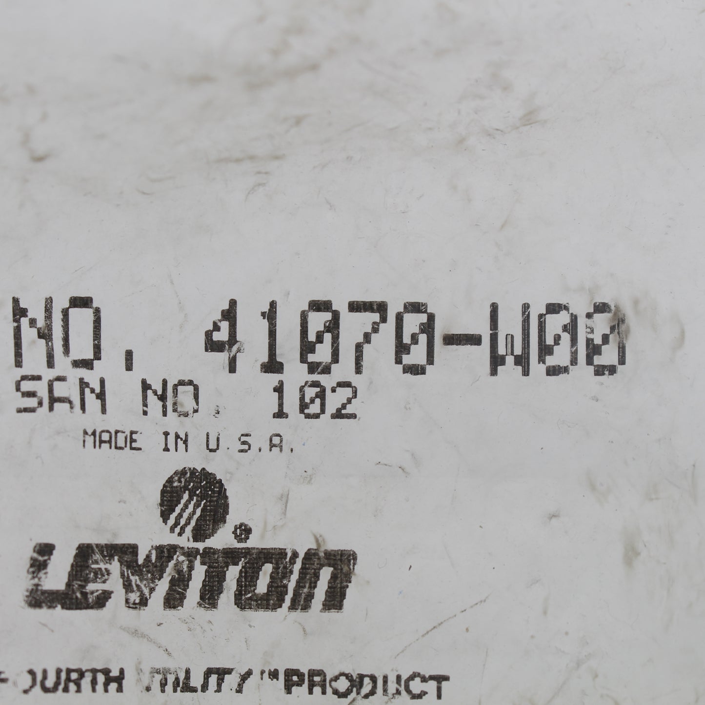 Leviton 41070-W White MOS 2-Port Token Ring Insert Not Compatible with Quickport