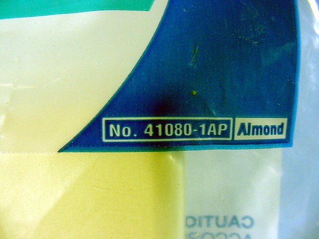 Leviton 41080-1AP Almond 1-Gang 1-Quickort Unbreakable Standard Wallplate Cover
