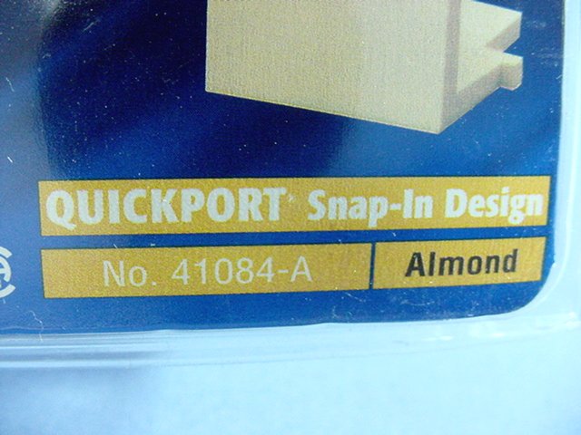 6 Leviton Almond Quickport Snap-In Blank Filler Plate Inserts 41084-BAB 41084-A