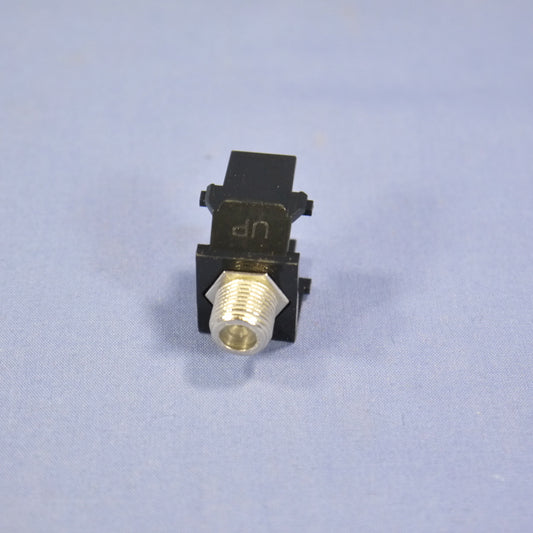 Leviton Black Quickport Snap-In F-Type Coaxial Cable Jack 75-Ohm 41084-FEF