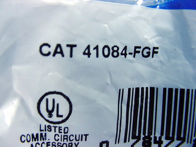 Leviton 41084-FGF Gray Quickport Snap-In Female F-Type Coaxial Cable Jack 75-Ohm