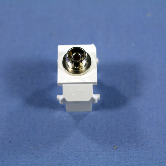 Leviton 41084-FWP White Quickport Snap-In Simplex FC Fiber Optic Jack SM/MM