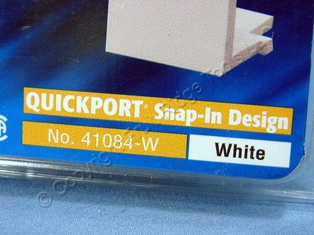 Leviton 41084-W White Quickport Wallplate Blank Filler Inserts 41084-BWB 20-pack