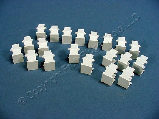 Leviton 41084-W White Quickport Wallplate Blank Filler Inserts 41084-BWB 20-pack