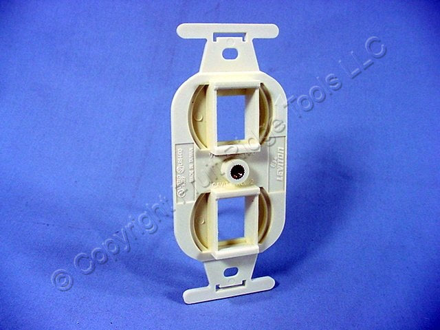 Leviton 41087-2A Almond 1-GANG Quickport 2-PORT Wallplate Insert Duplex 106