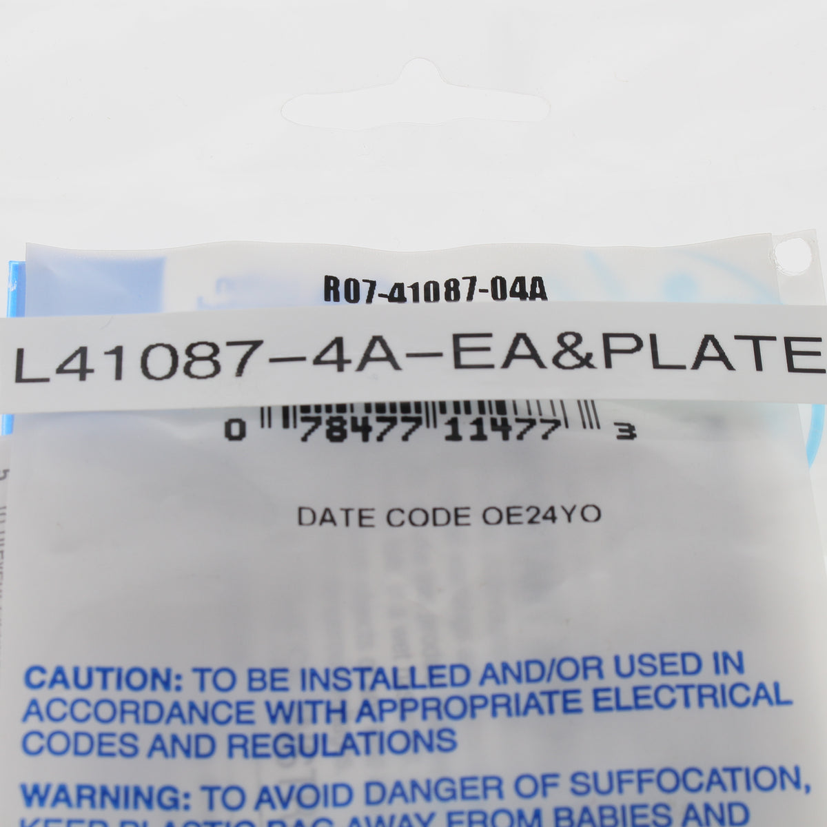 Leviton 41087-4A Almond 1-Gang Flush Snap-In 4-Port Duplex Style 106 Insert