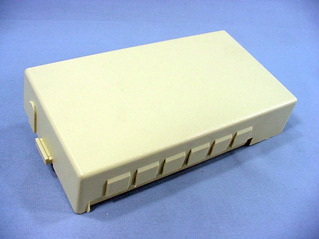 Leviton Ivory 6-Port Surface Mount Data Telephone Jack Housing Box 41089-SIP
