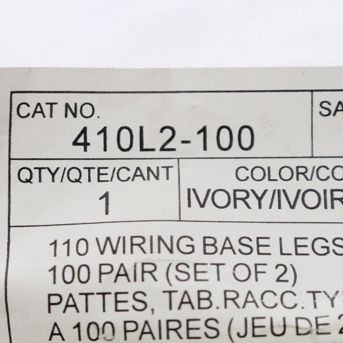Pair of Leviton 410L2-100 Standoff Legs for 100-Pair 41DW2 Wiring Base