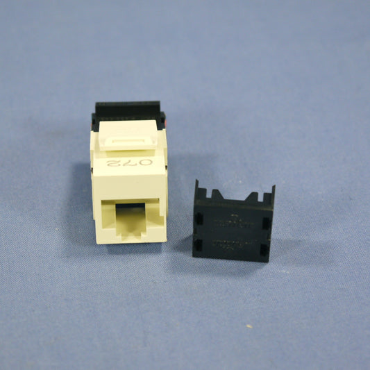 Leviton 41108-KA3 Almond Keyed Cat 3 Snap-In Quickport Jack Cat3 RJ45 Telephone