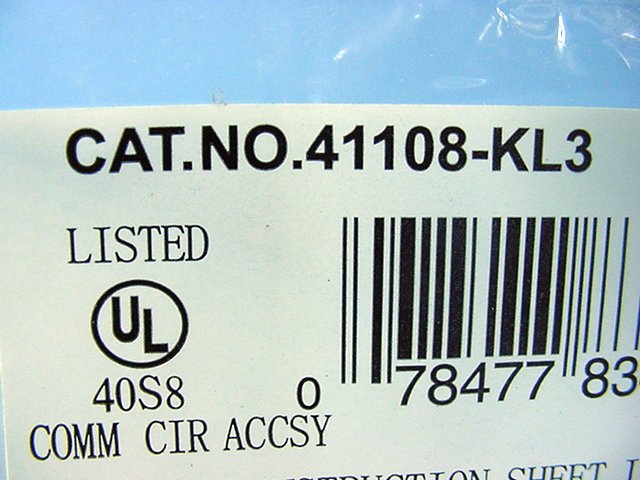 Leviton Blue Keyed Cat 3 Snap-In Quickport Jack Cat3 RJ45 Telephone 41108-KL3
