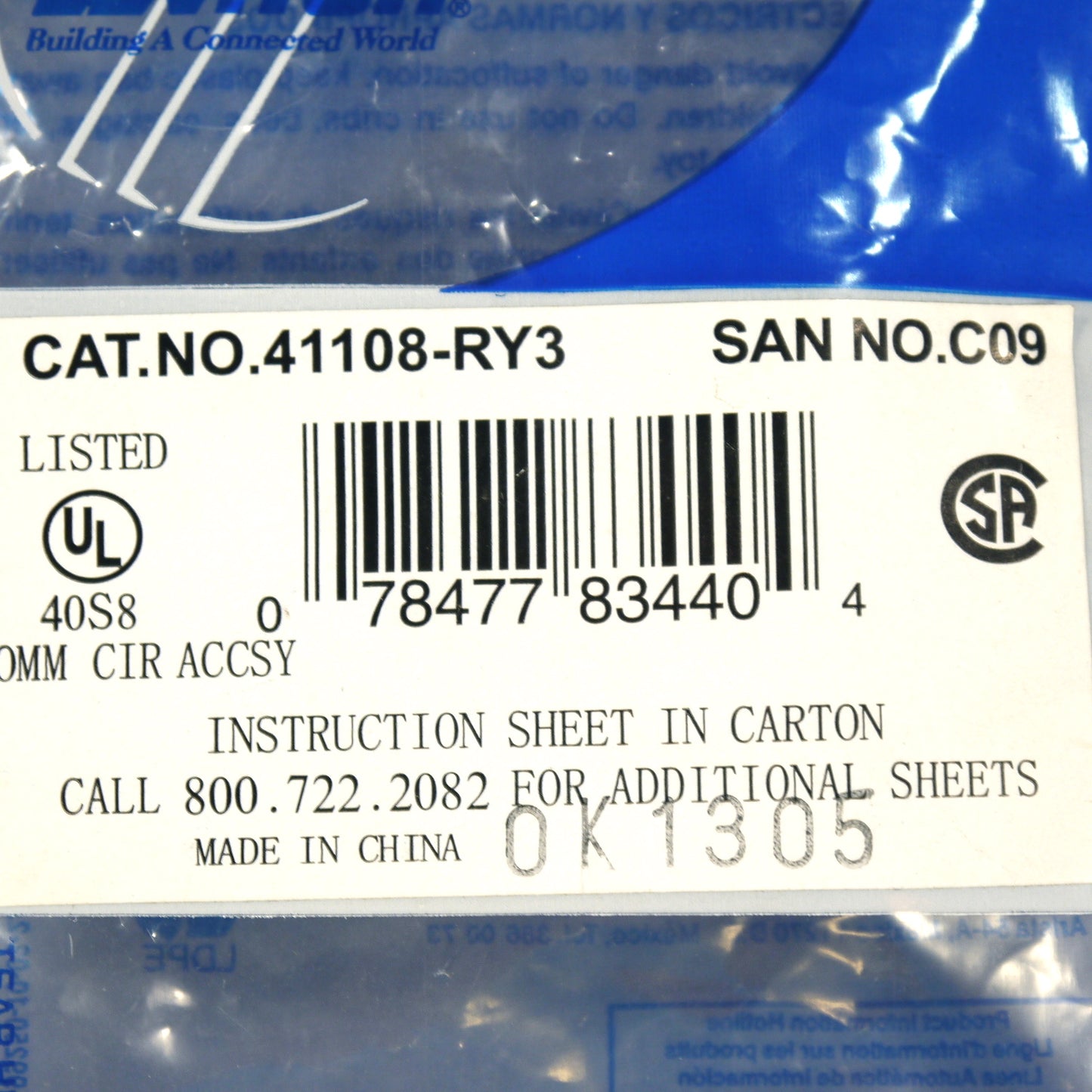 Leviton Yellow Cat 3 Data Phone Quickport Jack Cat3 RJ45 Telephone 41108-RY3