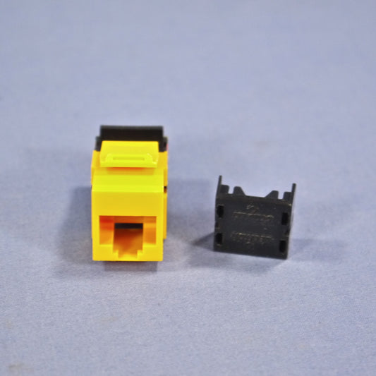 Leviton Yellow Cat 3 Data Phone Quickport Jack Cat3 RJ45 Telephone 41108-RY3