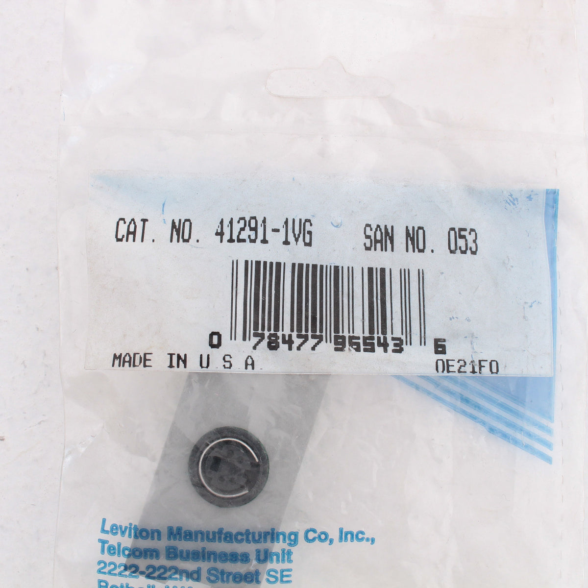 Leviton 41291-1VG Gray MOS S-Video 1-Unit Jack Wallplate Filler Insert Module