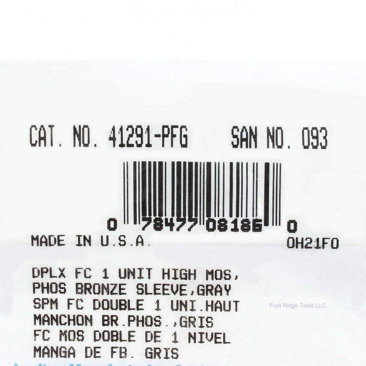 Leviton Gray MOS Duplex FC Fiber Optic Coupling Jack