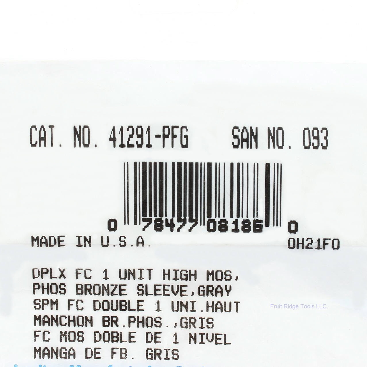 Leviton Gray MOS Duplex FC Fiber Optic Coupling Jack