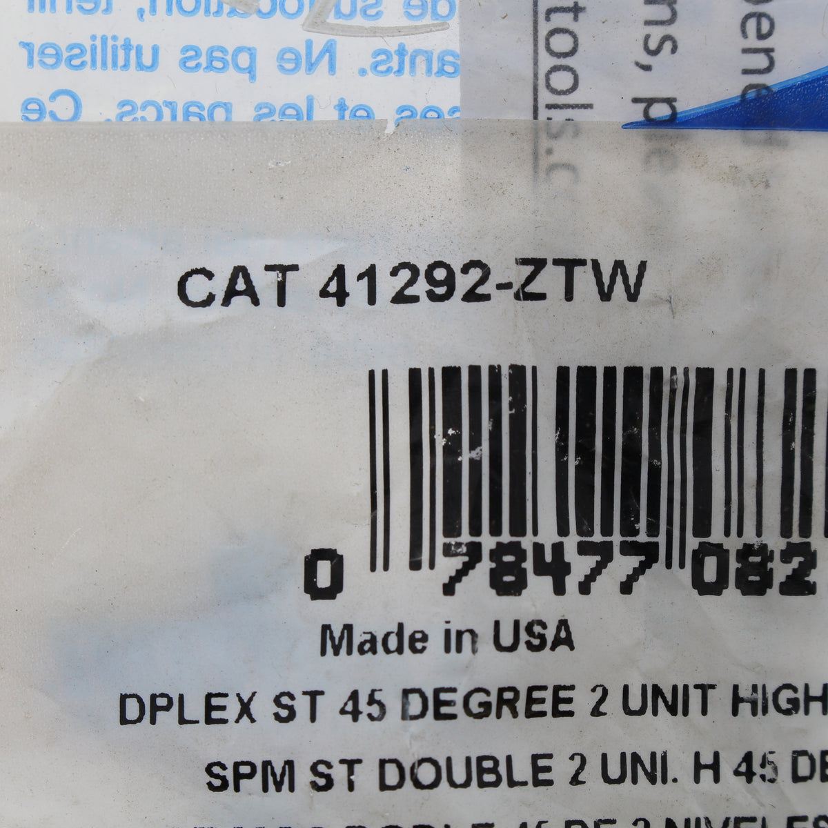 Leviton 41292-ZTW MOS Insert Duplex ST Fiber Adapter Zirconia Ceramic Sleeve 45°