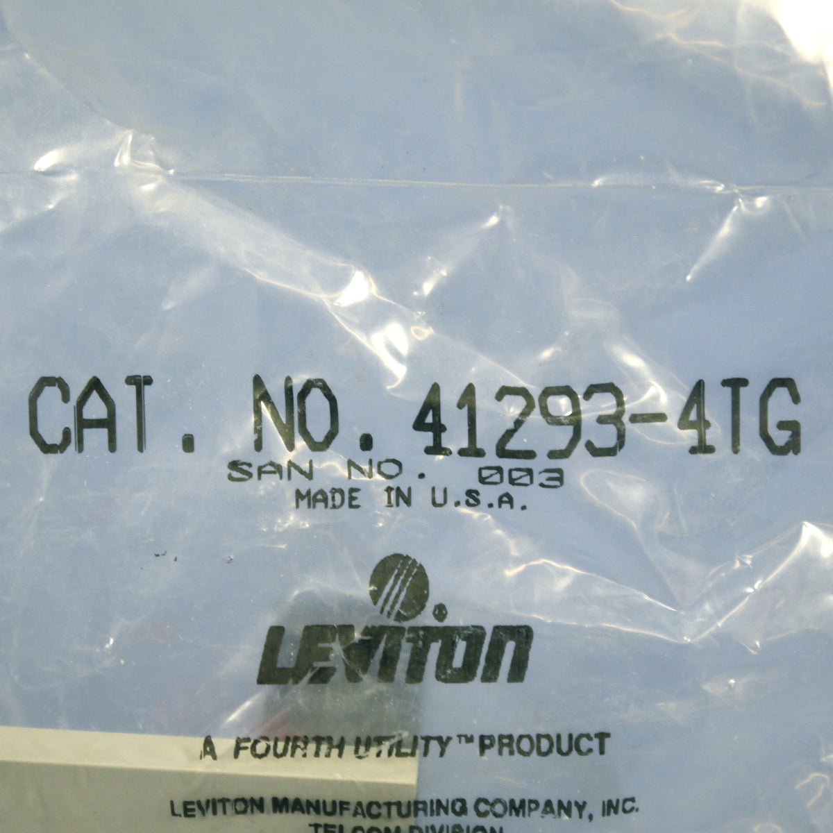 Leviton 41291-4TG Gray MOS Duplex ST Fiber Optic Coupling Jack Insert Module 45°