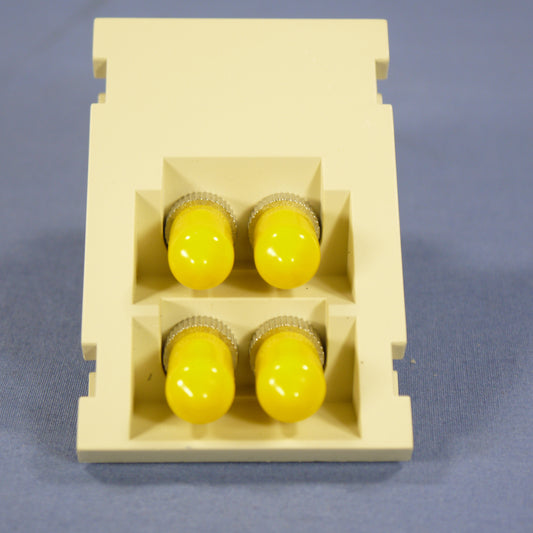 Leviton Ivory Duplex ST Fiber Optic Coupling Jack Insert Module 45� 41291-4TI